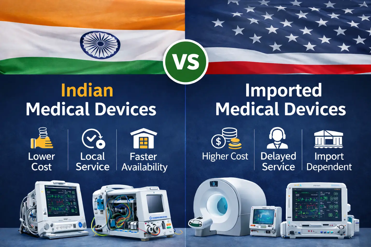 Comparison of Indian and imported medical devices in hospitals