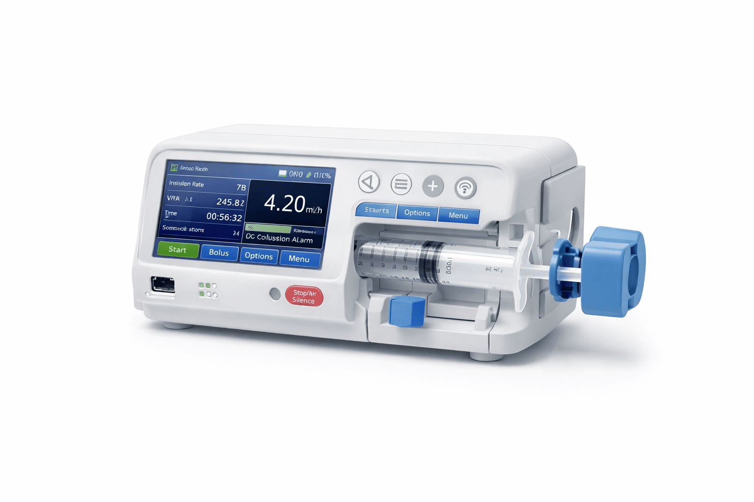 Infusion pump used for controlled drug delivery in hospitals