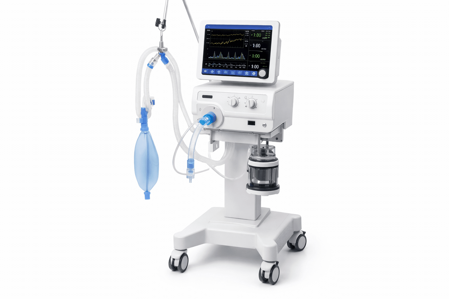 ICU ventilator machine used for respiratory support in hospitals