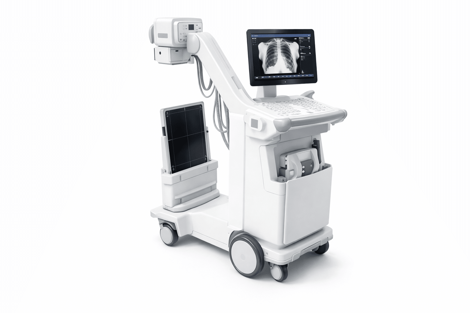 Digital X-ray machine used for radiographic imaging in hospitals
